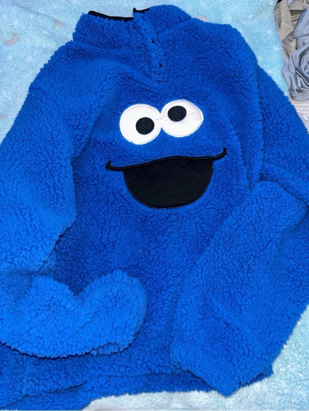 Sesame Street Bright Blue Fleece Pullover